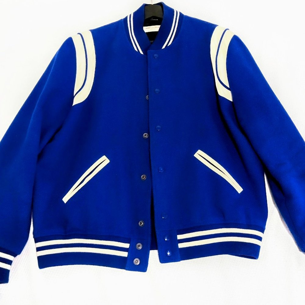 Saint Laurent Blue Teddy Jacket